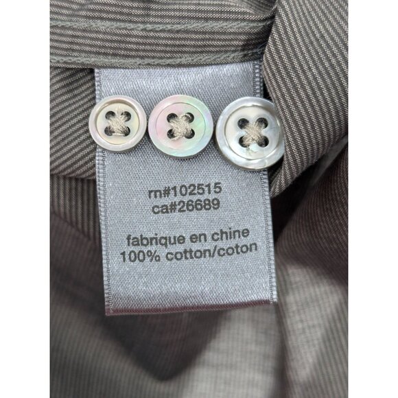 John Varvatos Button Up Shirt Men Size L Micro Striped Woven Casual Smart Office - Picture 10 of 11